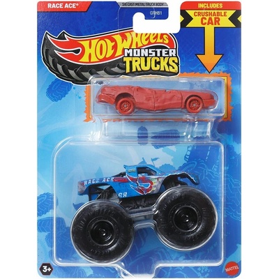 Mattel Hot Wheels Monster Trucks s angličákem Race Ace 1:64