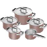 ZWILLING Pure Комплект тенджери с касерола и 4 капака розов, 9 части (1028858)