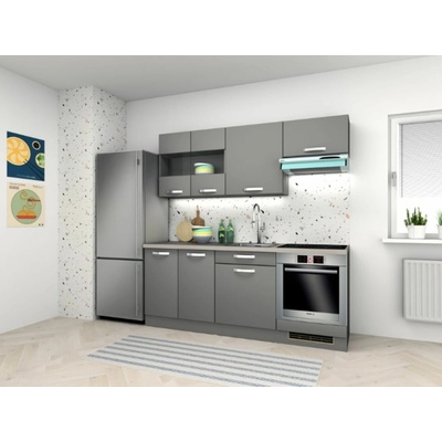 Decodom Kuchyň Merida 200 cm šedá onyx 5 ks