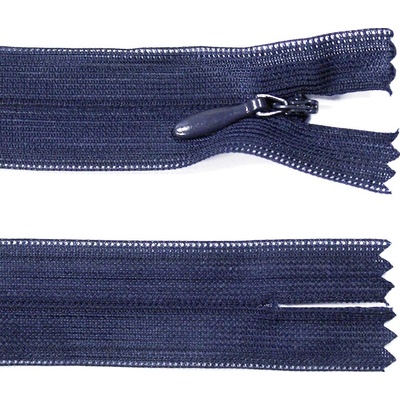 Spirálový zip no.3 skrytý nerozepínací 50cm - více barev color: 730 tmavě modrá