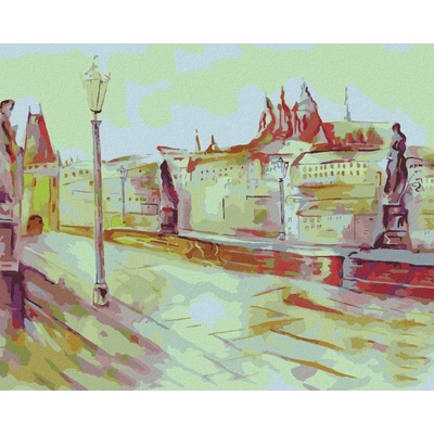 Diamondi Diamantové maľovanie - ABSTRAKTNÝ KARLOV MOST Rámovanie: bez rámu a bez vypnutia plátna, Rozmer: 40x50 cm