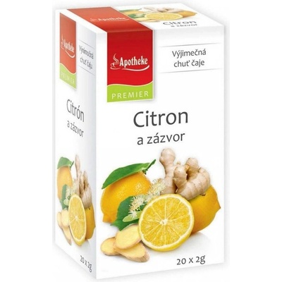 Apotheke Premier Citron a zázvor 20 x 2 g