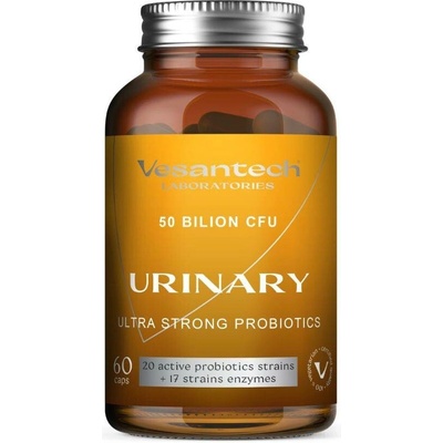 Vesantech Probiotika URINARY, zdraví močových cest a posílení imunity, 50 miliard CFU, 60 vegan kapslí