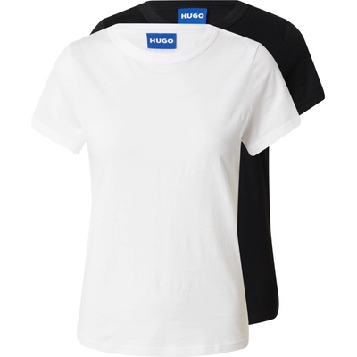 HUGO Тениска 'Nerenia_B' черно, бяло, размер XS