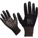 Munkavedelem Плетени ръкавици от черен найлон, размер xxl, 11 полиуретанови длани и върхове на пръстите, гумиран маншет (0108006360110) (0108006360110)