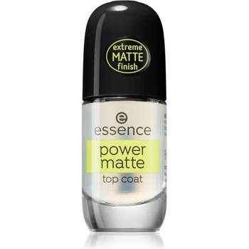 Essence Power Matte vrchní gelový lak pro matný vzhled 8 ml