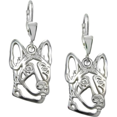 Strieborne Tlapky Malinois I strieborné náušnice 312