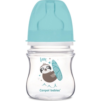 Canpol babies Антиколик шише Canpol - Exotic Animals, 120 ml, Синьо (35/220_blu)