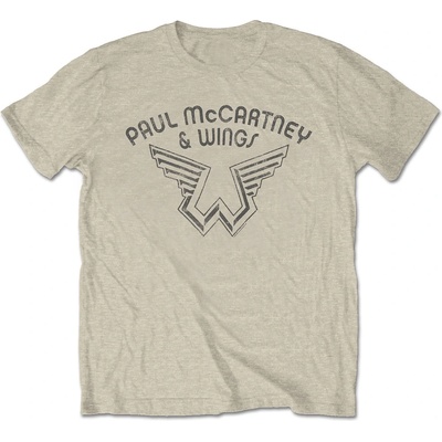 Paul McCartney tričko Wings logo Natural