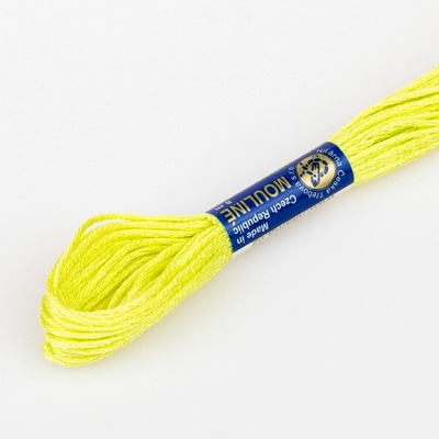Niťárna Česká Třebová Niťárna Vyšívací příze MOULINE / MULINKA 6052 zeleno-žlutá, jednobarevná, 2g/8m