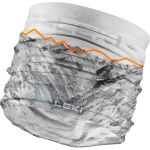 Leki Лента за глава Leki Multiscarf Neckerchief - White / Black / Orange - размер One Size (904-3104-0311)