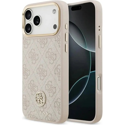 GUESS Калъф Guess 4G Strass Logo MagSafe за iPhone 17 Pro Max - розов