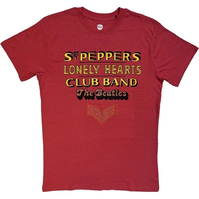 The Beatles Sgt Pepper Stacked Crystals (Embellished) Red L Риза (<![CDATA[BEATTEE459MR03]]>)