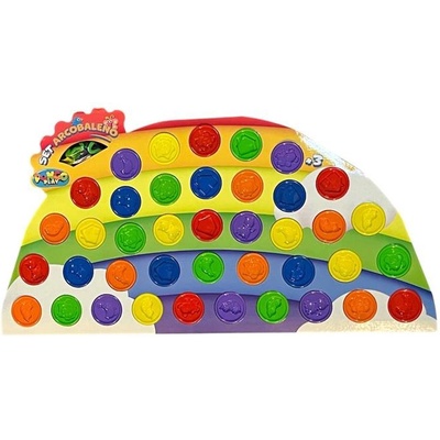 Play-Toys Комплект с моделин Play-Toys - Дъга, 40 цвята (70485)
