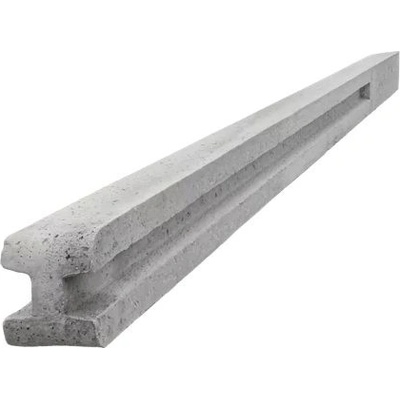 Betonový sloupek průběžný na 1,75 m plot (245 cm) hladký (cena za 1 ks) - Šedá