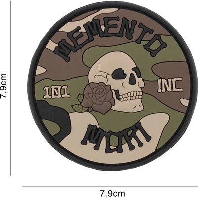 Gumová nášivka 101 Inc Memento Mori - woodland