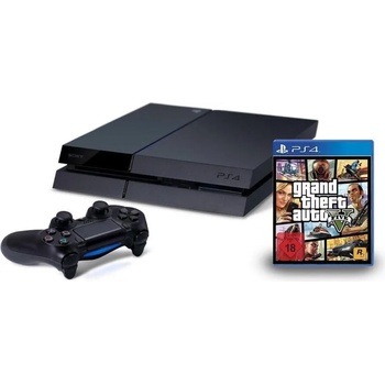 Sony PlayStation 4 Jet Black 500GB (PS4 500GB) + Grand Theft Auto V