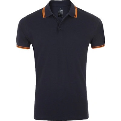 Soľs Pasadena pánske polo triko french navy neon orange
