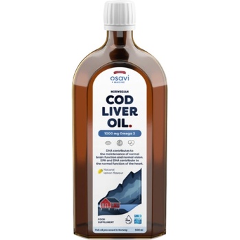 Osavi Norwegian Cod Liver Oil | Different Flavors Liquid Omega [500 мл] Лимон