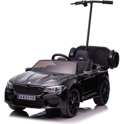 Mamido Elektrické autíčko BMW M5 lakované čierne s vodiacou tyčou