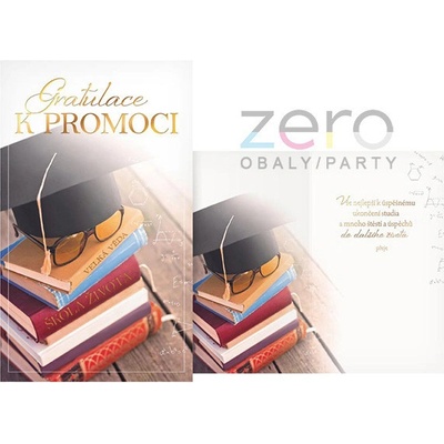 Přání s textem k ukončení studia + obálka - k promoci – Zboží Dáma