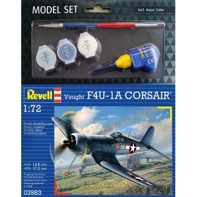 Revell ModelSet letadlo 63983 Vought F4U-1A Corsair 1:72
