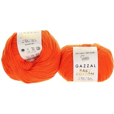 Příze Baby Cotton 3419 oranžová