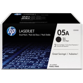 HP Тонер, HP, CE505A Nr. 05A Doppelpack, черен (CE505D)