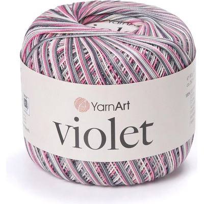 Yarn Art příze Violet 504 růžová, šedá