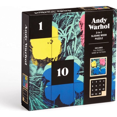 GALISON Posuvné dřevěné Andy Warhol Květiny 2v1 16 dielov
