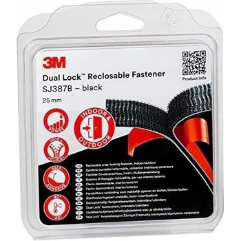 3M Páska na suchý zips Dual Lock 25 mm x 2,5m čierna