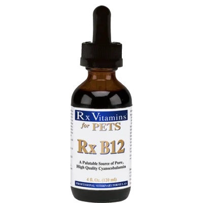 Rx Vitamins Inc RX B12 - овкусен източник на чист висококачествен цианкобаламин, за кучета и котки, 120 мл, Rx Vitamins САЩ - 8819