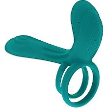 XoCoon Couples Vibrator Ring Green, stimulačný penis krúžok s vibráciou