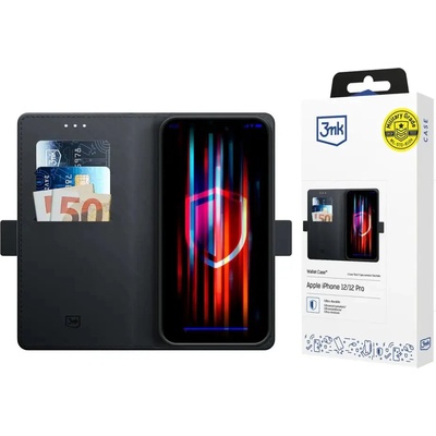 3mk Protection 3mk Wallet Case за iPhone 12 / 12 Pro - черен (5903108564809)