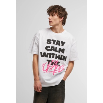 Mister Tee Тениска Stay Calm In Chaos Oversize Tee white XXLUB-MT3870-00220 - Тъмносив, размер 3XL