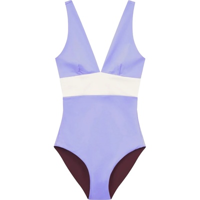 MYMARINI Дамски бански костюм MYMARINI Women's Plungesuit Swimsuit - Chocolate / Lilac - размер XL (150-5675-0514)