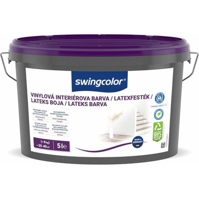Swingcolor Vinylová barva, sněhobílá, polomatná, 5 l