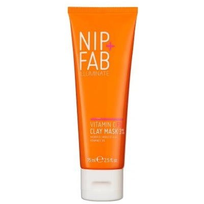 NIP+FAB Illuminate Vitamin C Fix Clay Mask 3% почистваща и озаряваща маска за лице 75 ml за жени