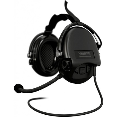 Elektronické chrániče sluchu Supreme Mil-Spec CC Neckband Sordin s mikrofónom Čierna