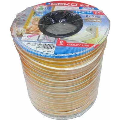 GEKO - Těsnění do oken samolepící EPDM guma E-profil 100m 2x50m - bílé PHTG1000_30