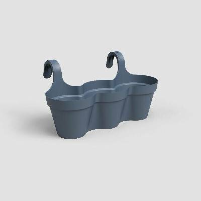 Artevasi Květináč CAPRI balkonový trojitý 54cm plast modrá slate blue