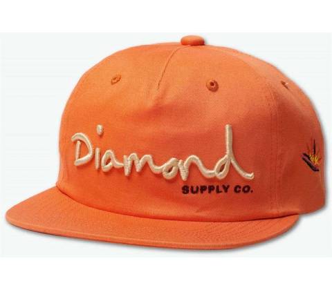 DIAMOND Og Script Snapback Sp19 Orange