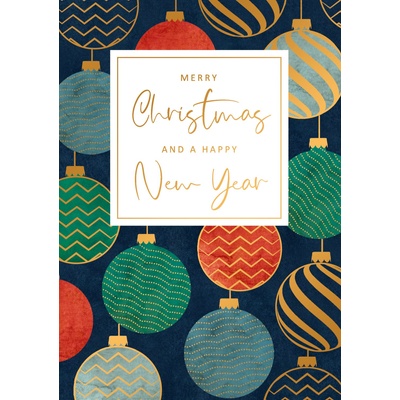 Artige Поздравителна картичка Artige - Коледна с топки (FST024)