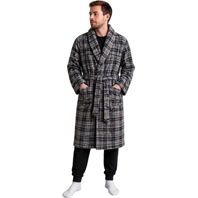 F&F 905 pánský župan károvaný šedý – Hledejceny.cz