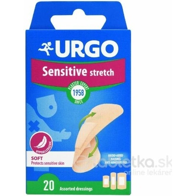 URGO Sensitive náplasť na citlivú pokožku (3 veľkosti) 20 ks