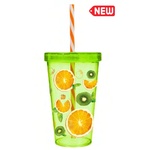 SOLMAZER IRIS Оранжева чаша със сламка 660ml 161448-015P (161448-015P)