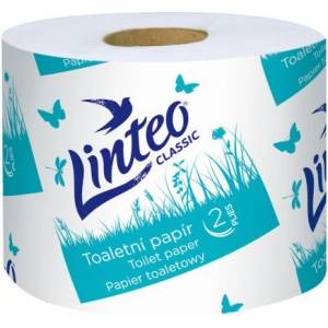 Linteo Тоалетна хартия Linteo Classic - рециклирана, двуслойна, единична ролка, 40 м