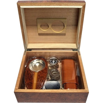 Doutníkový Humidor Set Ideal hnědý stolní