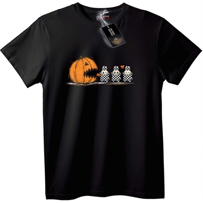 NOONEBRAND Тениска Halloween Приятели Тиква & Мумия - S, White