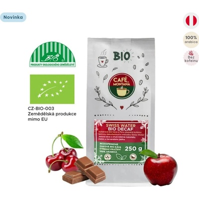 Café Montaña Bio Swiss Water Decaf mletá bio káva bez kofeinu Turecká káva 0,5 kg